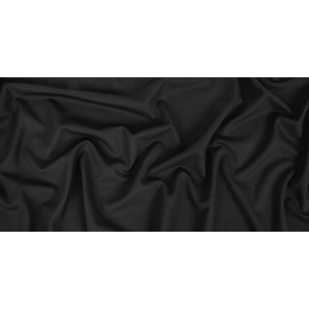 Black Stretch Wool Twill Full
