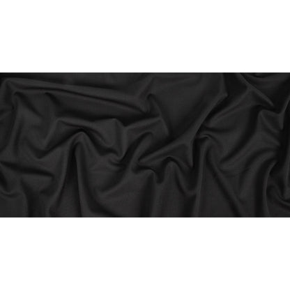 Black Stretch Wool Twill Full