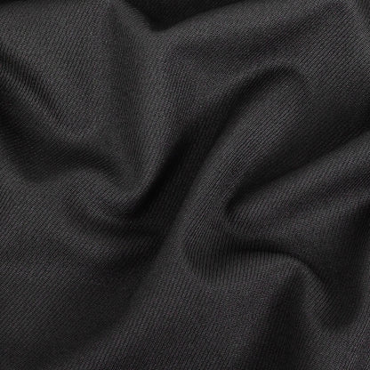 Black Stretch Wool Twill