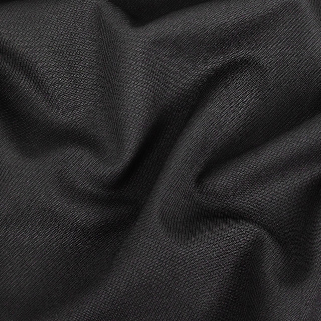 Black Stretch Wool Twill