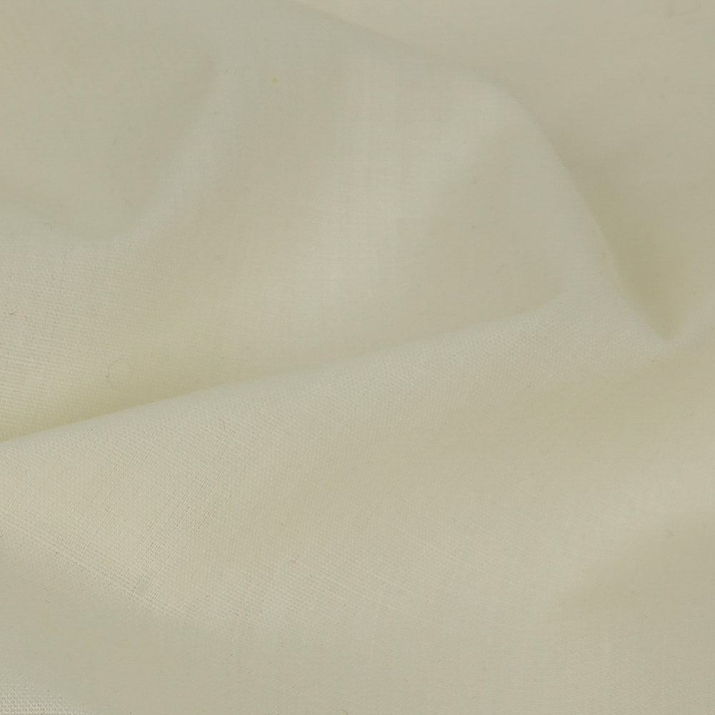 Cotton and Polyester Poplin by Theory - Cream Detail