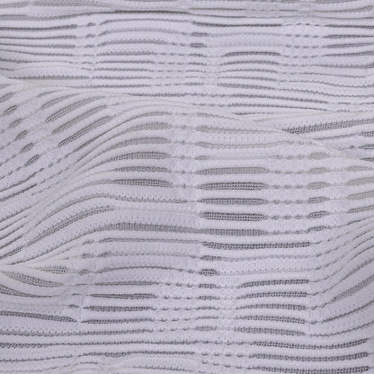 Optic White Geometric Jacquard Stretch Knit Detail