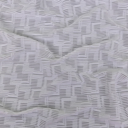 Optic White Geometric Jacquard Stretch Knit