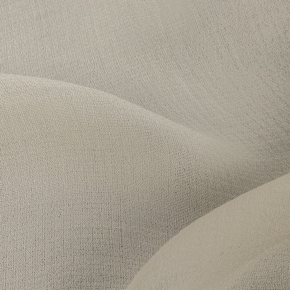 Canolli Cream Crinkled Viscose Double Cloth Crepe Detail