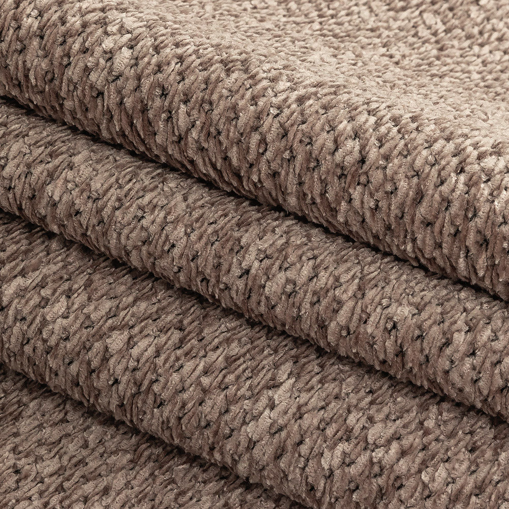 Italian Silvery Gray Loopy Chenille Knit Folded