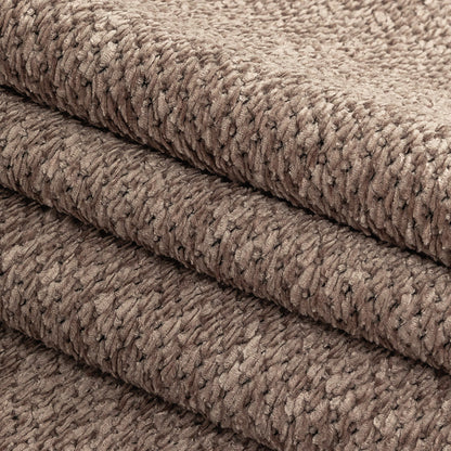 Italian Silvery Gray Loopy Chenille Knit Folded