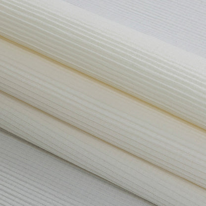 Ivory Ribbed Stretch Polyester Matelasse Folded