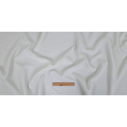 Ivory Ribbed Stretch Polyester Matelasse Full
