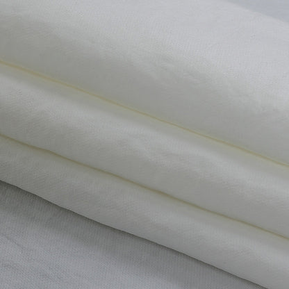 Optic White Stretch Polyester Woven Folded