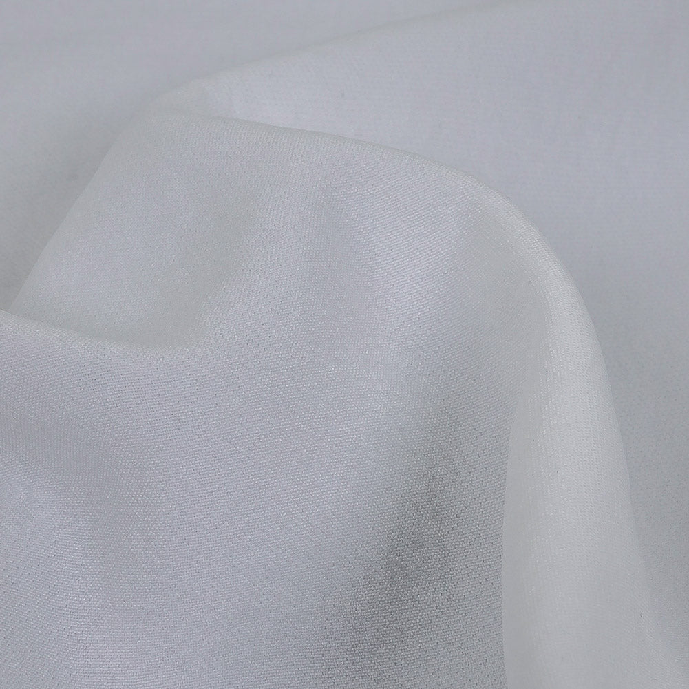 Optic White Stretch Polyester Woven Detail