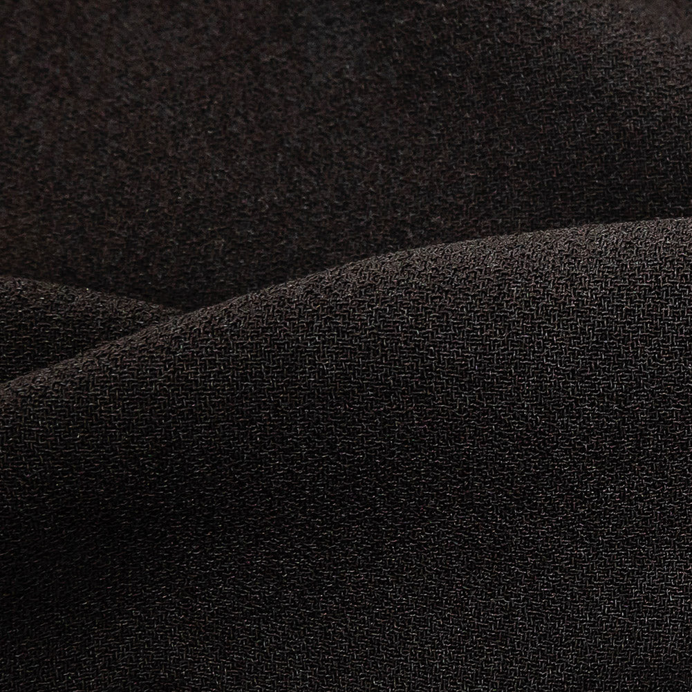 Black Stretch Polyester Crepe Detail