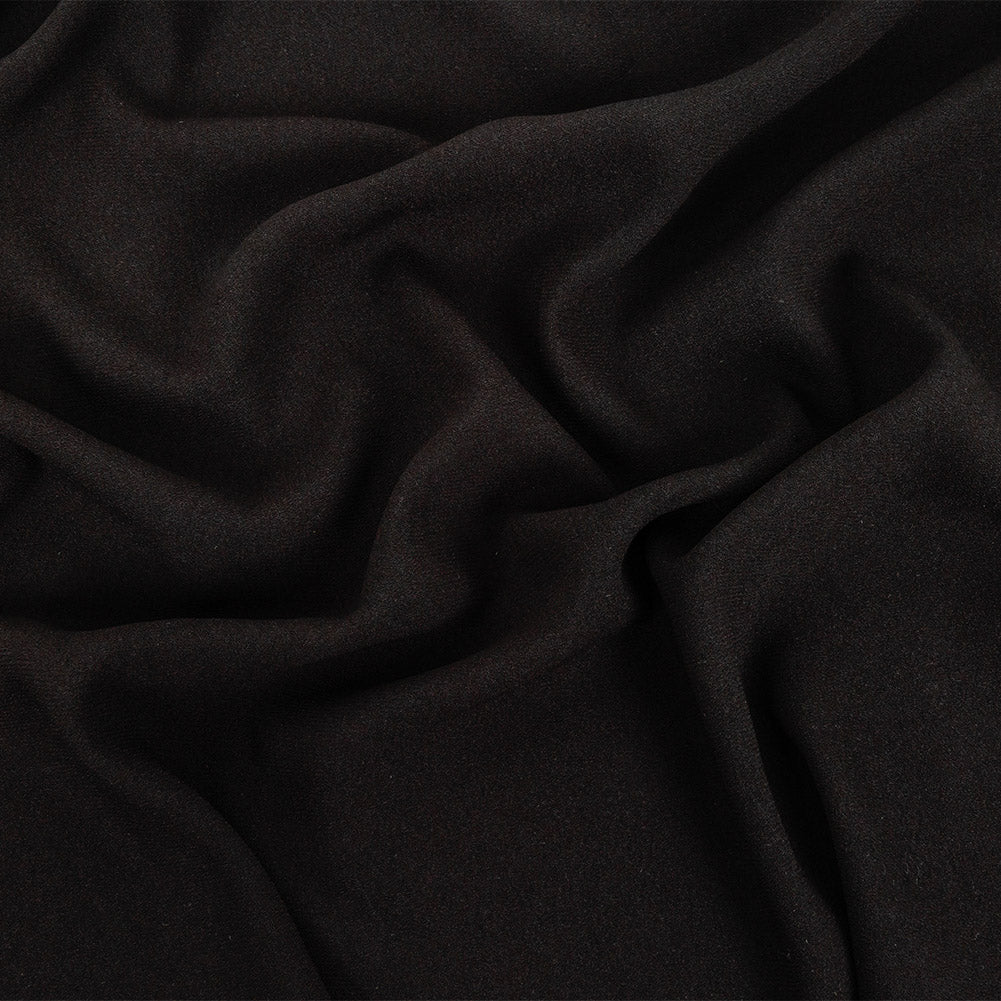 Black Stretch Polyester Crepe