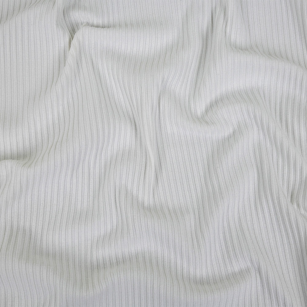 Ivory 5 x 4 Stretch Viscose Rib Knit