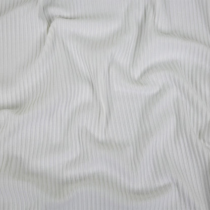 Ivory 5 x 4 Stretch Viscose Rib Knit