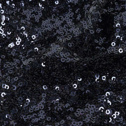Neon Navy Clustered Baby Sequins on Stretch Mesh Detail