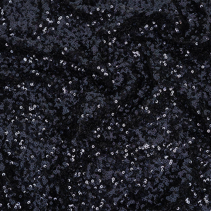 Neon Navy Clustered Baby Sequins on Stretch Mesh