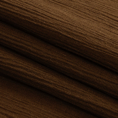 New Tobacco Crinkled Cotton Voile Folded