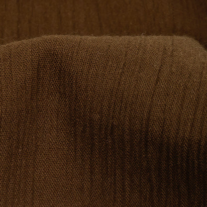 New Tobacco Crinkled Cotton Voile Detail