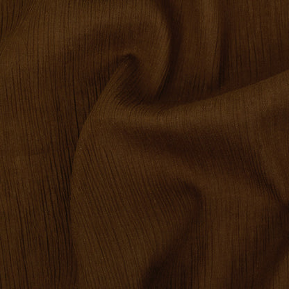 New Tobacco Crinkled Cotton Voile