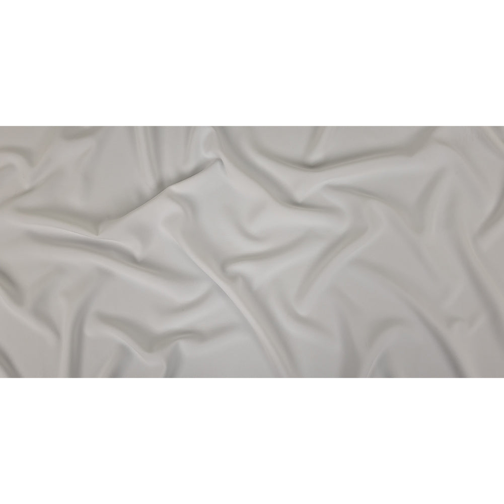 White Polyester Crepe with Give Full