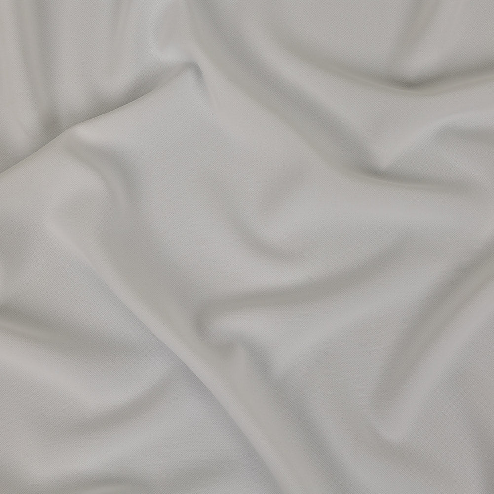 White Polyester Crepe with Give