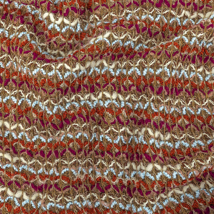 Italian Taupe, Baby Blue and Picante Blended Wool Sweater Knit