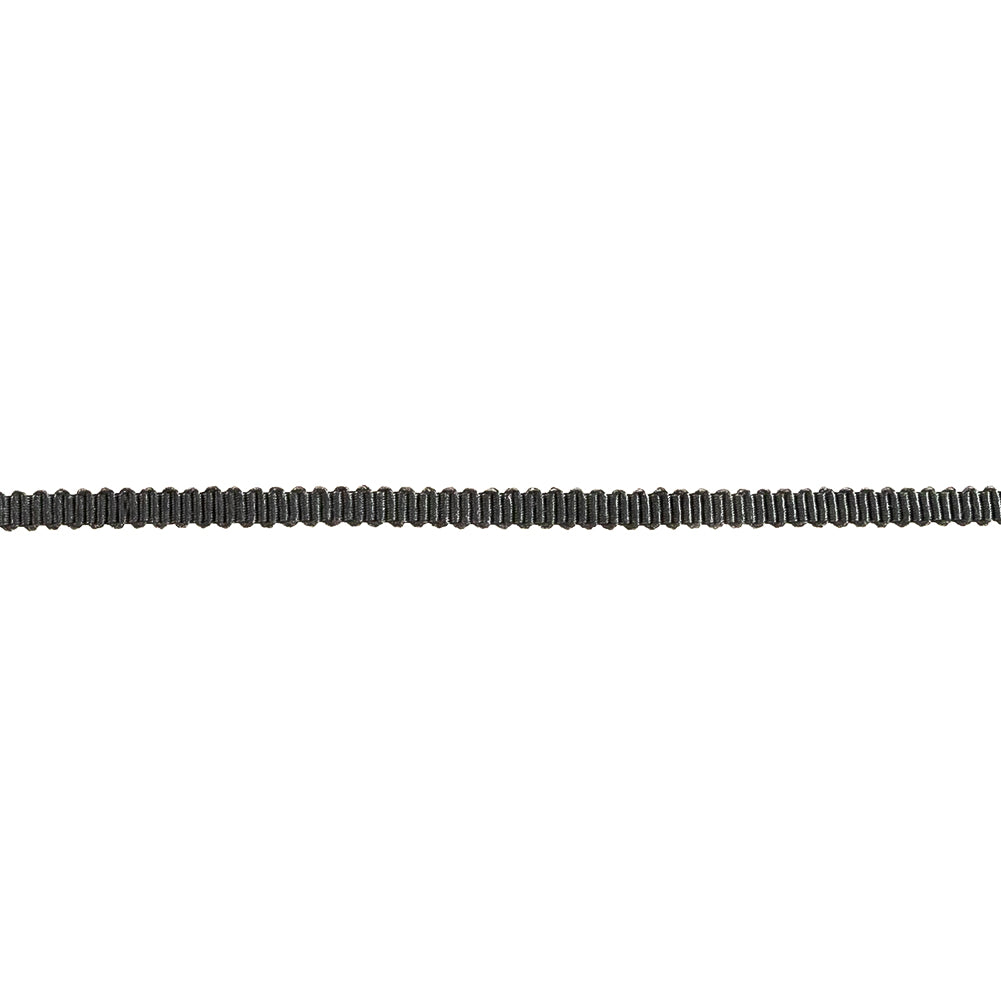Black Onyx Petersham Grosgrain Ribbon - 0.125" Detail