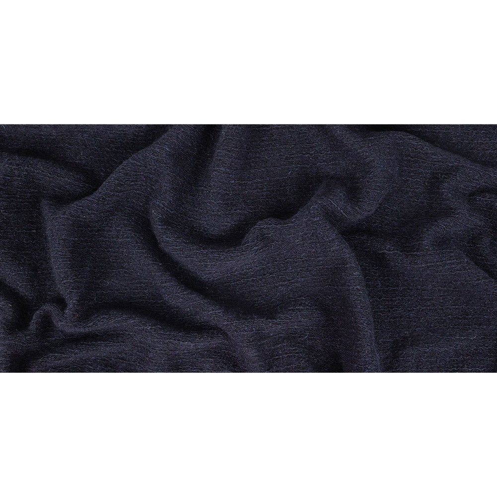 Navy Tactile Fuzzy Wool Knit Full