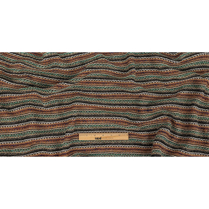 Italian Pumpkin, Olive and Turquoise Chunky Wool Sweater Knit Full