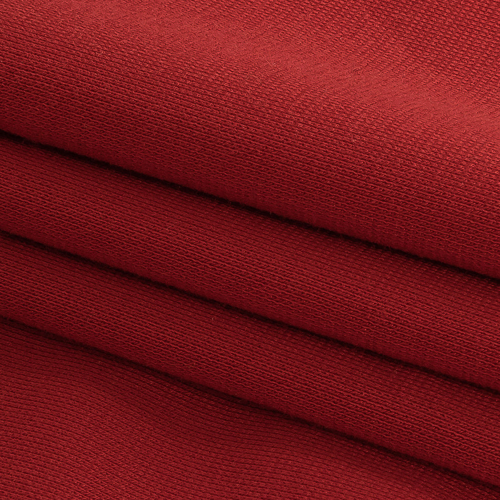 Italian Paprika Red Stretch Viscose Ponte de Roma Folded