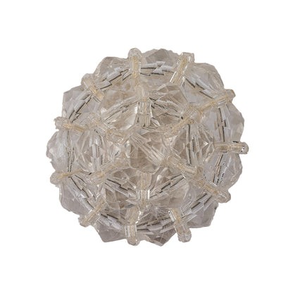 Vintage Transparent Shank Back Faceted Beaded Button - 44L/28mm