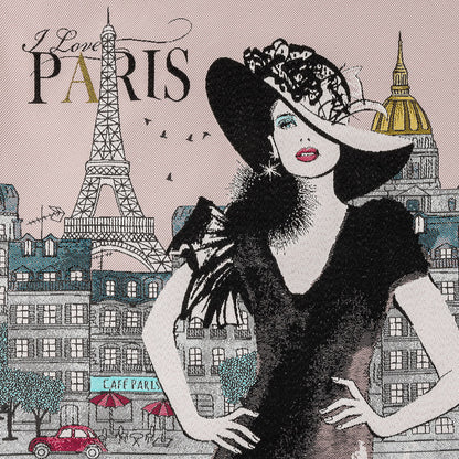 French Rose I Love Paris Oversized Square Patch - 18.875"