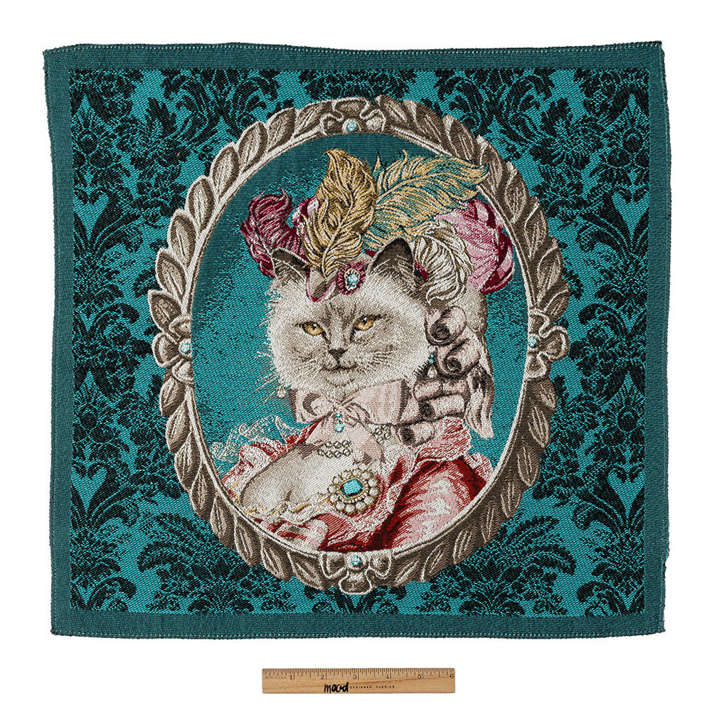 French Blue Aristocat Cotton Blend Oversized Square Patch - 18.875" Full