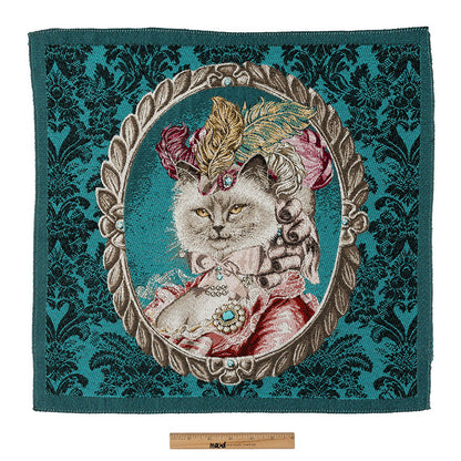 French Blue Aristocat Cotton Blend Oversized Square Patch - 18.875" Full