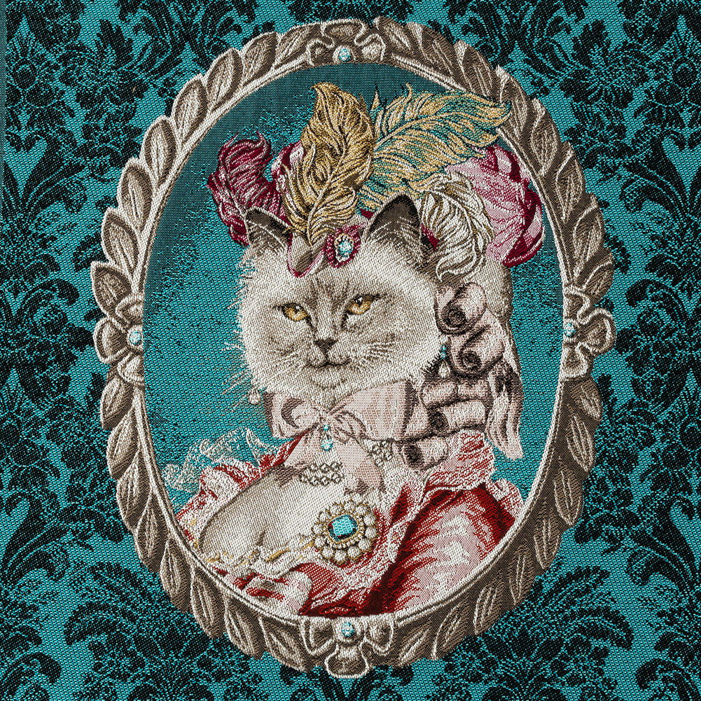 French Blue Aristocat Cotton Blend Oversized Square Patch - 18.875"