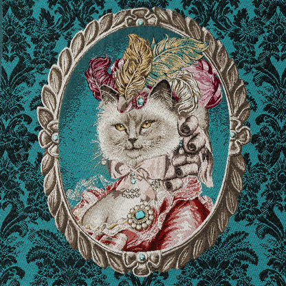 French Blue Aristocat Cotton Blend Oversized Square Patch - 18.875"