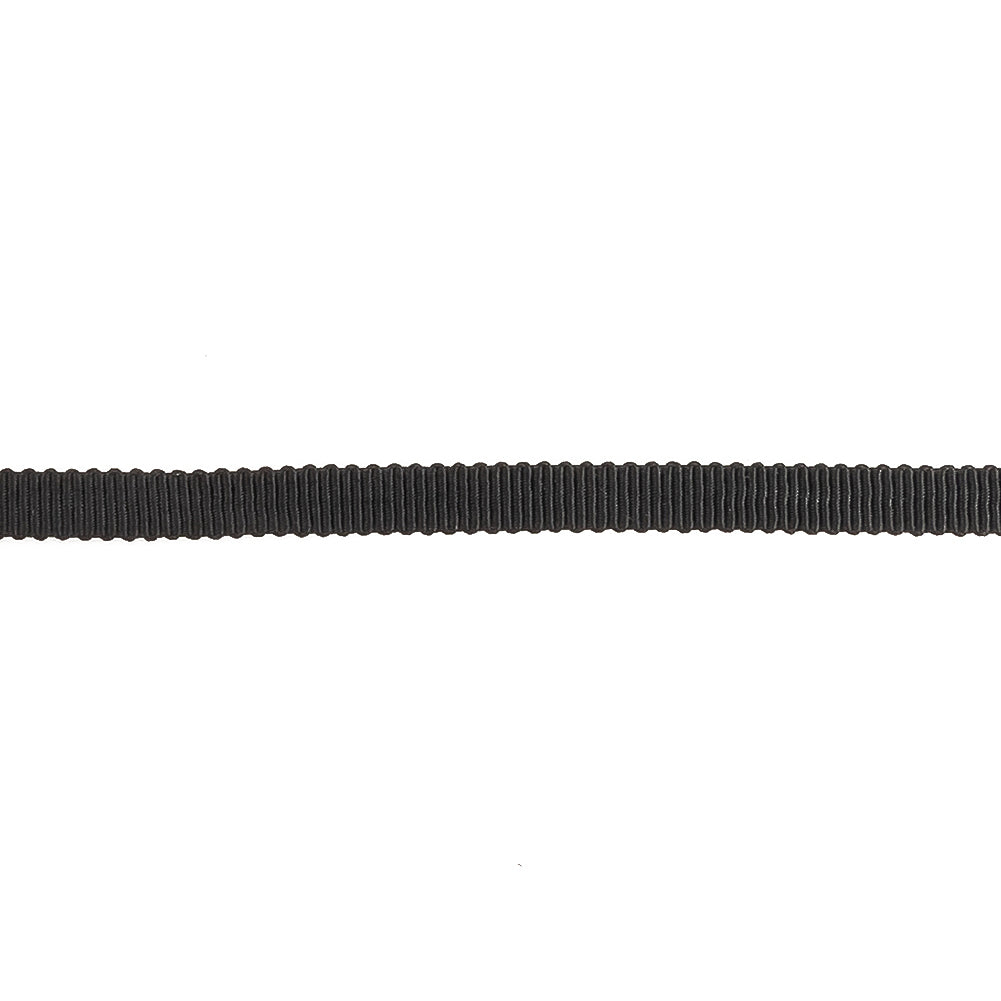 Black Onyx Petersham Grosgrain Ribbon - 0.25" Detail