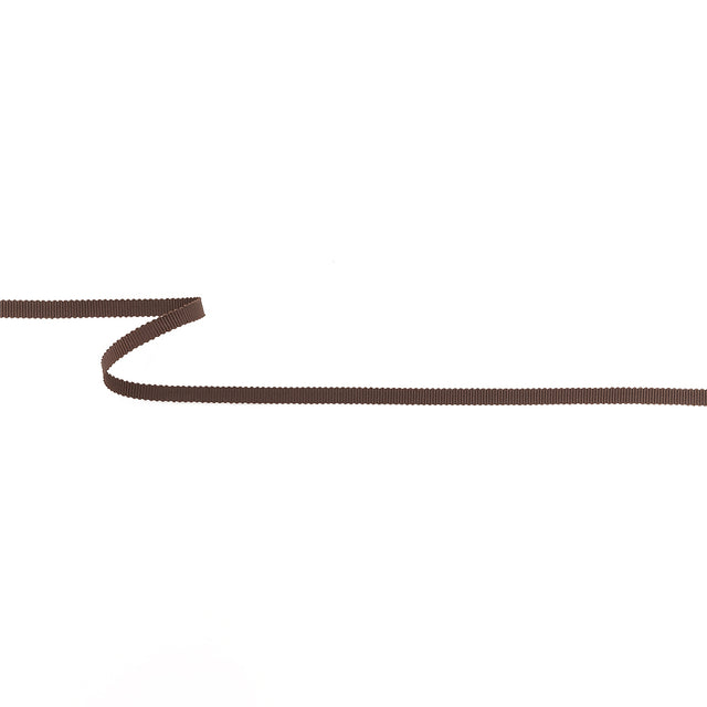 Deep Brown Petersham Grosgrain Ribbon - 0.25"