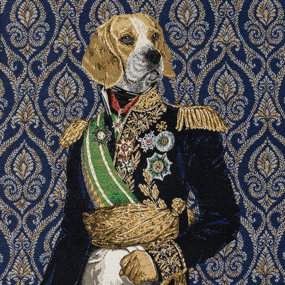 French Royal Blue Woof Marshal Cotton Blend Oversized Square Patch - 18.875"