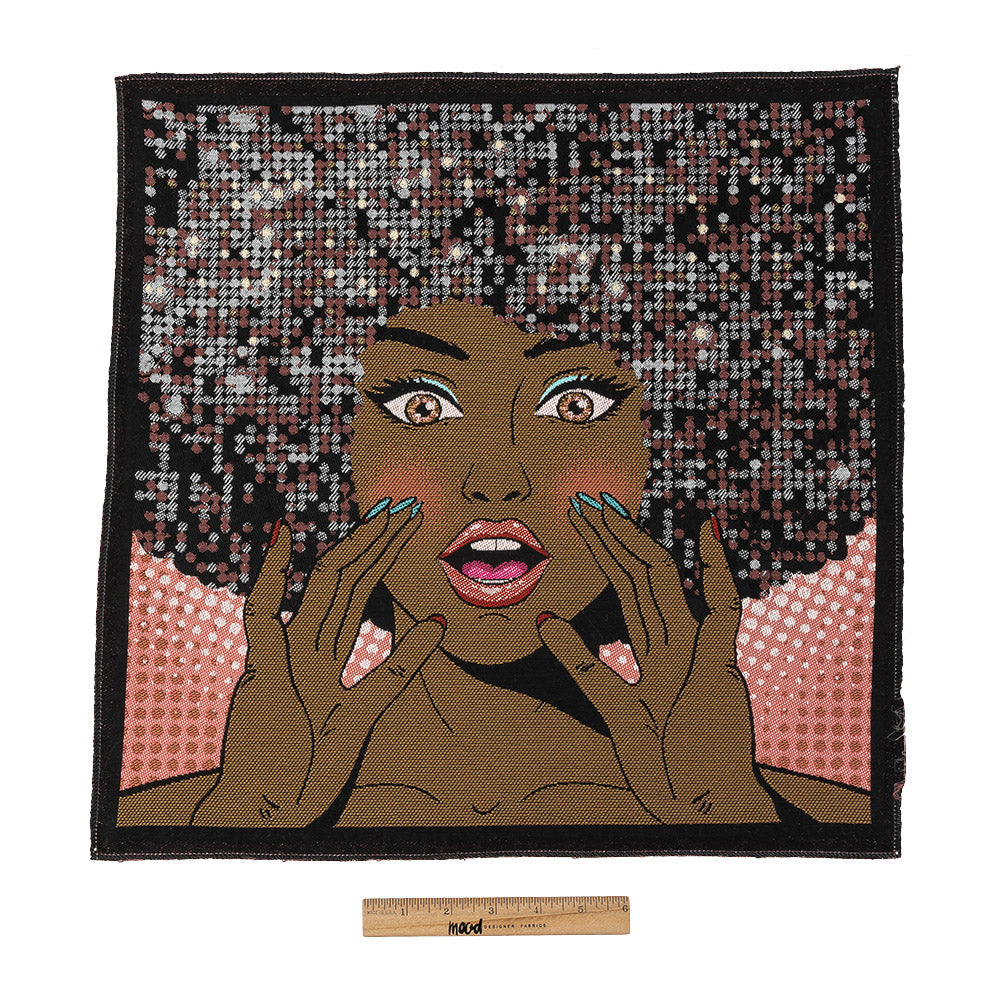 French Pink Multicolored Don't Stop the Music Oversized Square Patch - 18.875" Full