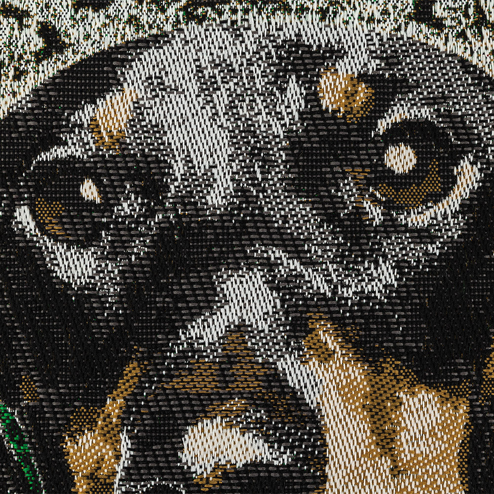 French Green Crowned Dachshund Oversized Square Patch - 18.875" Detail
