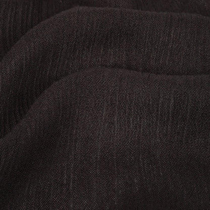 Crinkled Sustainable Rayon Gauze - Black - Wilmette Collection Detail