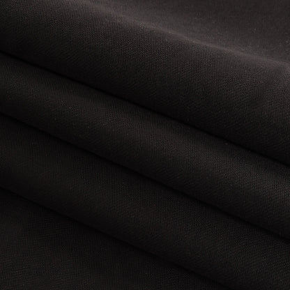 Ultra-Soft Rayon and Recycled Polyester Twill - Black - Zarria Collection Folded