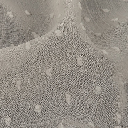 Famous Australian Designer Pearl Flocked Polka Dots Crinkled Polyester Georgette Detail