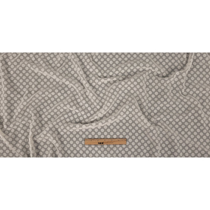 Famous Australian Designer Pearl Polyester Chiffon with Burnout Polka Dots Full