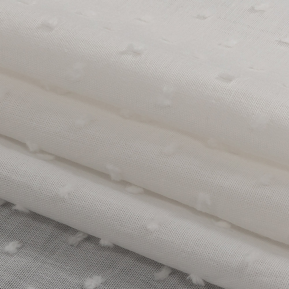 Famous Australian Designer Cloud Dancer Cotton Swiss Dot Folded