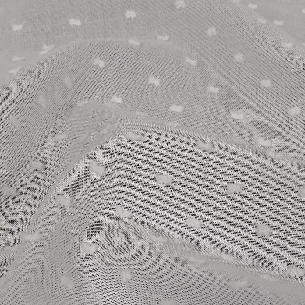 Famous Australian Designer Cloud Dancer Cotton Swiss Dot Detail