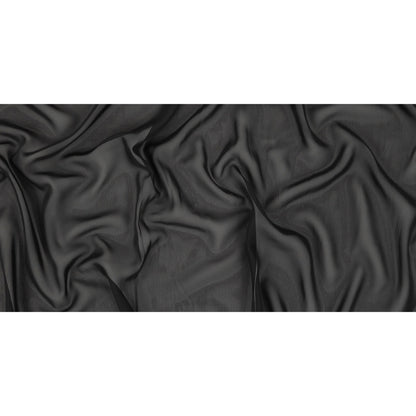 Famous Australian Designer Black Polyester Georgette Full