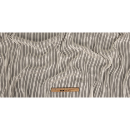 Famous Australian Designer Papyrus Crinkled Silk Chiffon with Twill Stripes Full