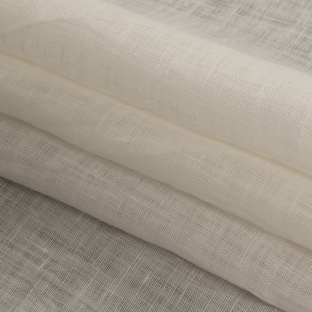 Famous Australian Designer Egret Lightweight Linen Poplin Folded
